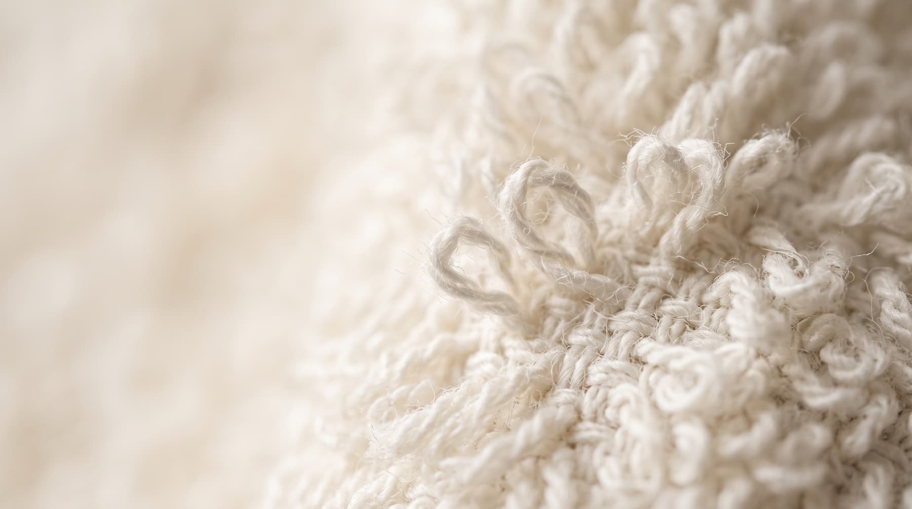 Close-up of cotton terry loops